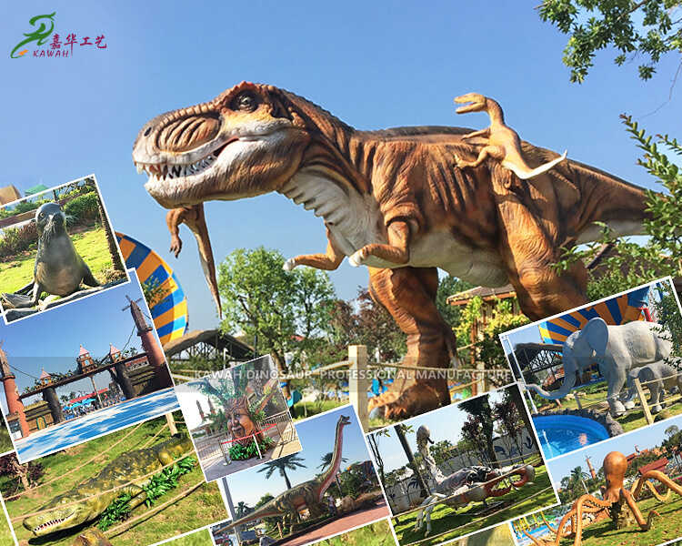 3 Kawah Dinosaur Park Showcase Happy Land Water Park i Kina