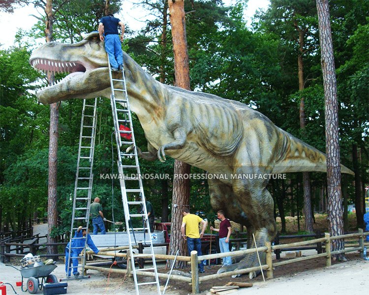 4 Installazzjoni ta 'Mudell ta' Dinosaur Ġganti fil-Park tal-Foresti Dinosaur