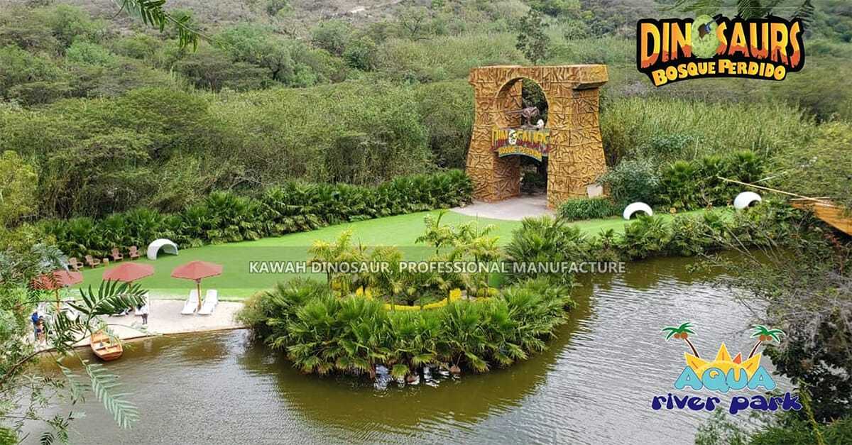 Nnọọ ileta ogige ahụ na ụdị dinosaurs Aqua River Park (2)