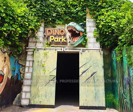 Dinosaur Park Design Dinosaur theme park gate Repiblik Kore di (1)