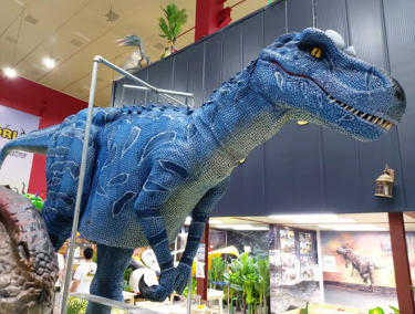 Blue dinosaur costume with bare legs (3)