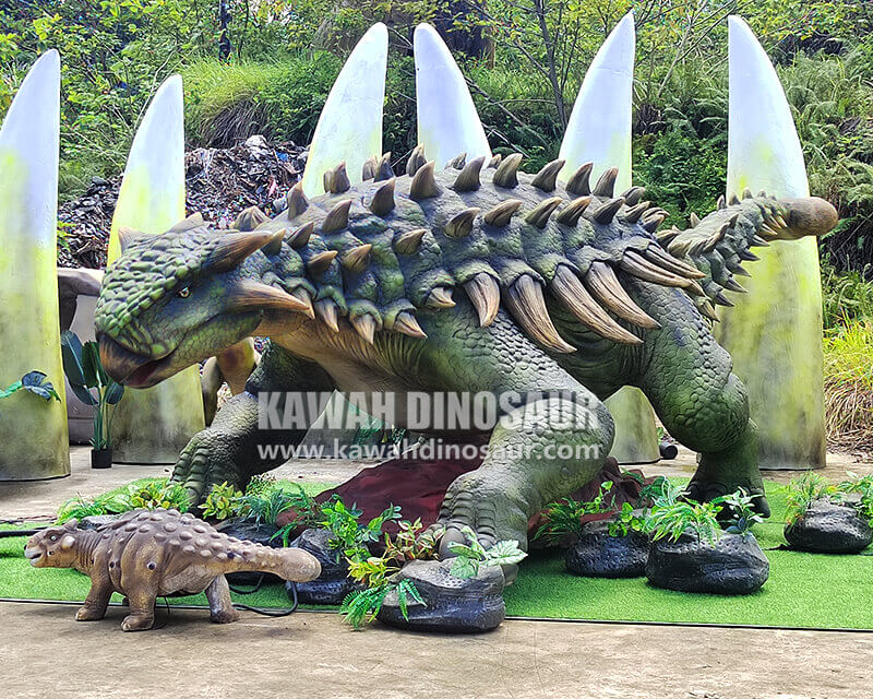 1 A resurrected dinosaur Ankylosaurus from Kawah dinosaur
