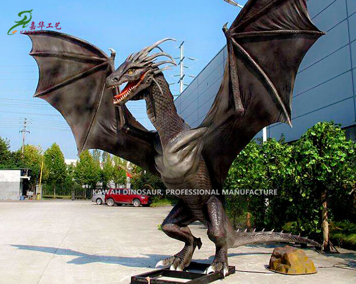 Animatronic Dragon Model Realistic Dragon Statue Supplier in