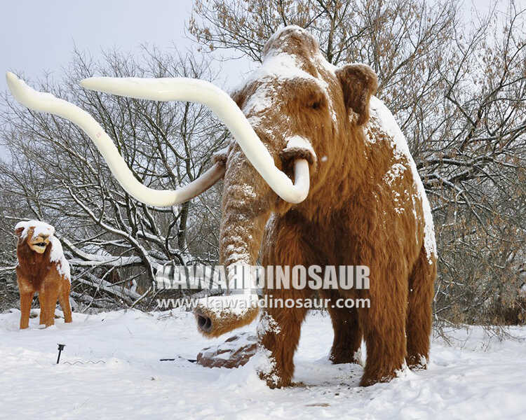 1 Animatronic mammoth Haben'ny fiainana Reny tena misy avy any Kawah