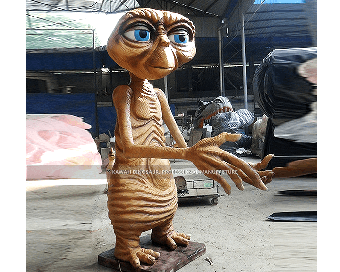 E.T. アニマトロニック フィギュア 魅力的なリアルなエイリアンETモデルシミュレーションモンスター
