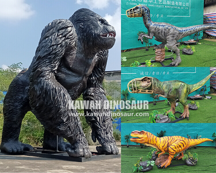1 Customized giant gorilla model sent to Ecuador park.