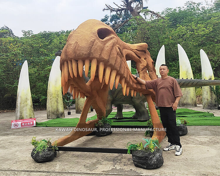 Dinosaur Head Skeleton Passage Door T-Rex Skeleton Skull