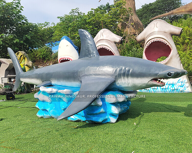 Hammerhead Shark With Wave Base Animatronic Shark Sea Animal