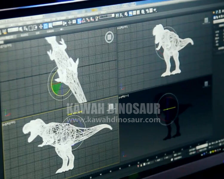 1 Kawah Dinosaur Manufacturing Process Drawing Design
