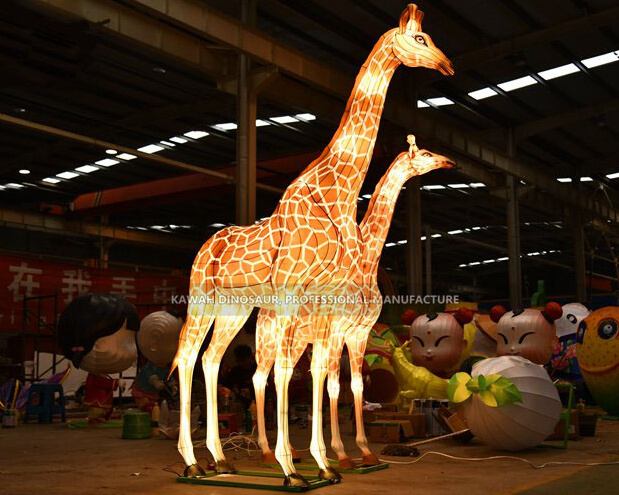 Life Size Giraffe Lanterns Waterproof Lifelike Animals