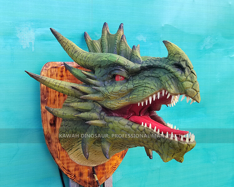 Realistic Animatronic Dragon Head Customized Living Dragon