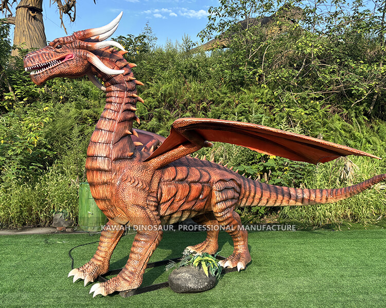 Theme Park Decoration Animatronic Dragon Model Realistic Dragon