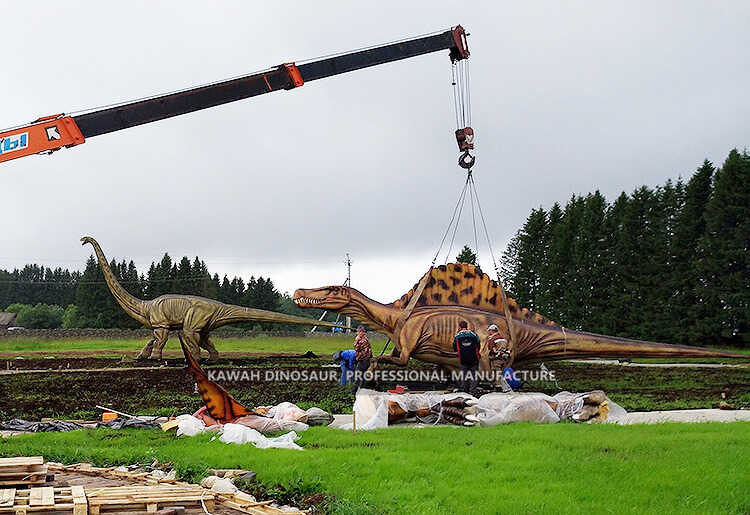 Instalación de Spinosaurus de 10 metros (2)