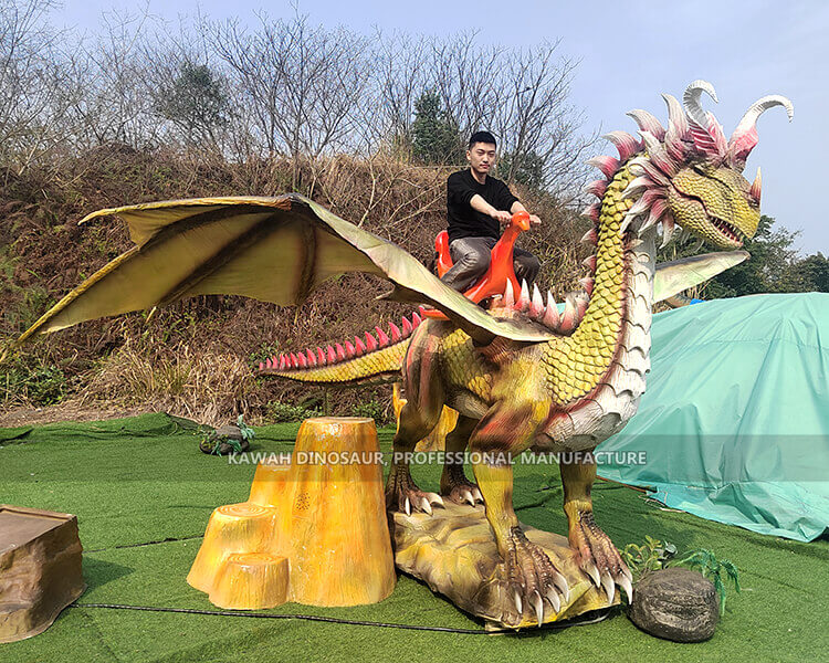 アニマトロニックドラゴンライド遊園地乗り物恐竜ADR-724