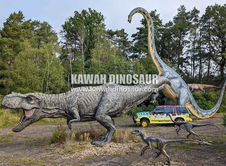 2 dinosaurios Kawah realistas Fabricante de dinosaurios