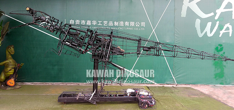 2 animatronic dinosaur mechnical steel frame