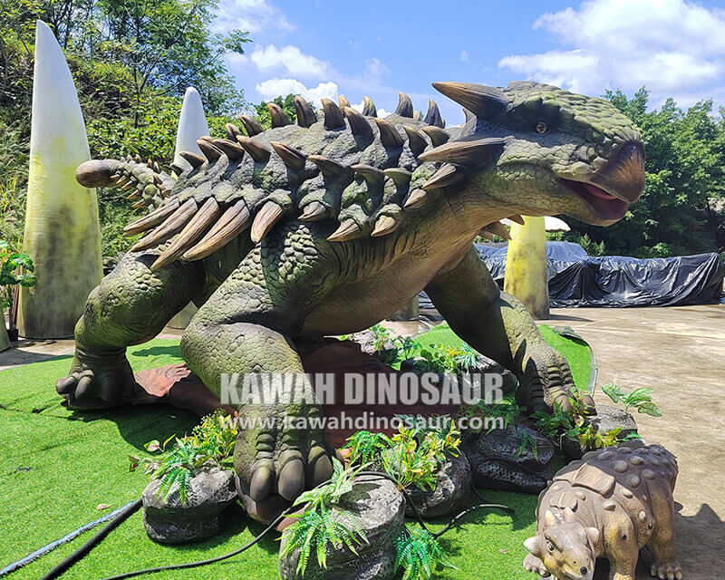 3 A resurrected dinosaur Ankylosaurus life size dinosaur