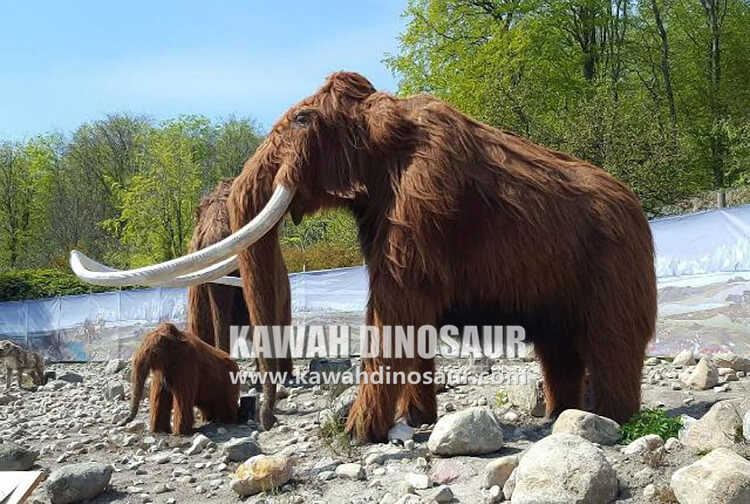 3 Animatronic mammoth Haben'ny fiainana tena misy Mommoth avy any Kawah