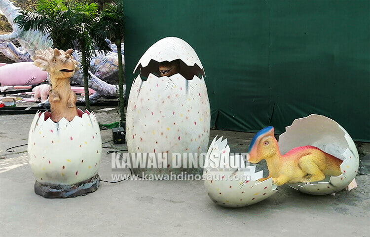 3 Индивидуальные модели яиц динозавров для детей.