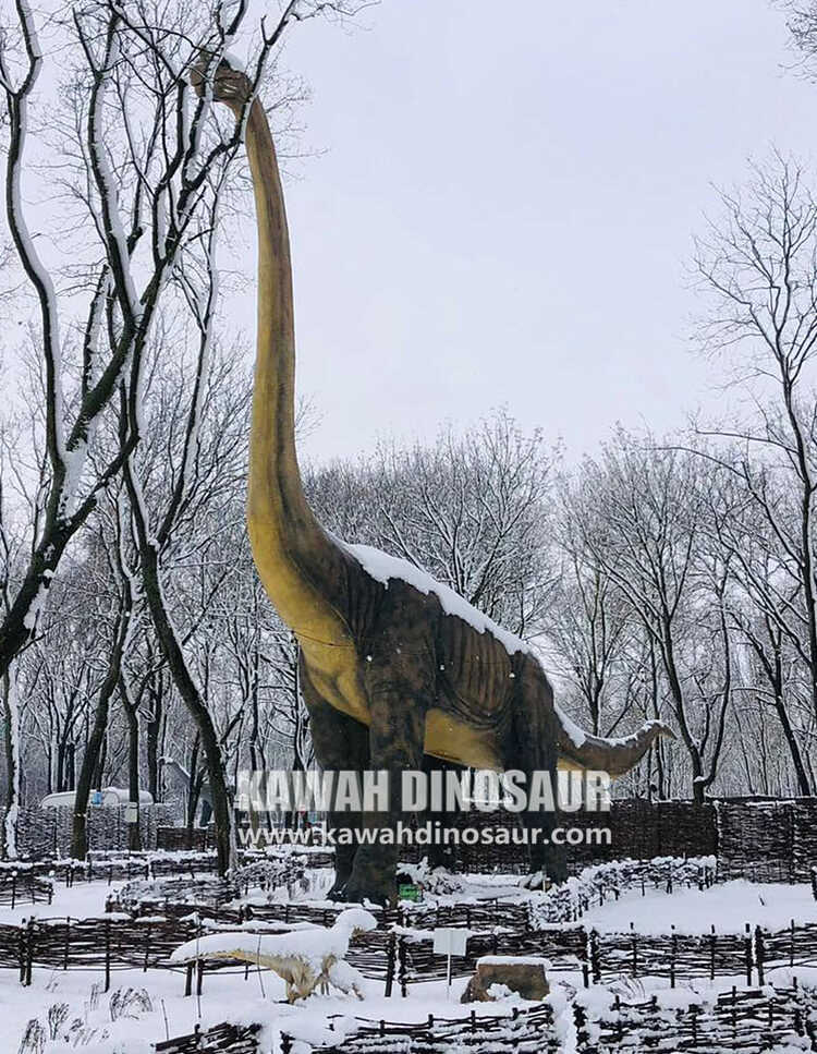 3 Kawah Dinosaur สอนวิธีใช้โมเดลไดโนเสาร์ animatronic อย่างถูกต้องในฤดูหนาว