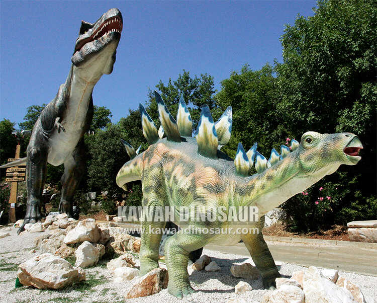 3 Kawah dinozawr animatron dinozawr Tyrannosaurus Rex Stegosaurus