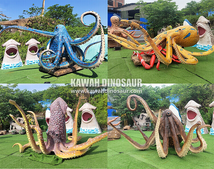 4 Kawah Dinosaur Factory Індивідуальна реалістична модель - модель гігантського восьминога.