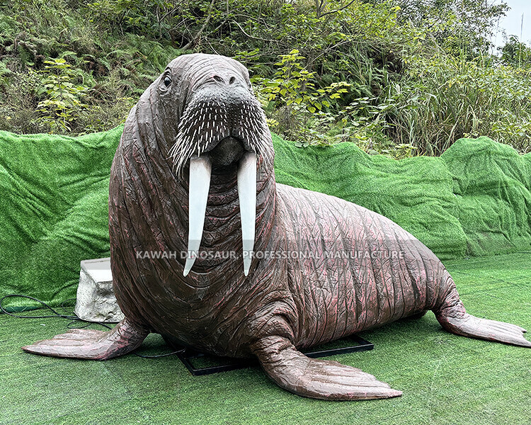 Morse animatronique de 4 mètres avec mouvements, animaux marins ...