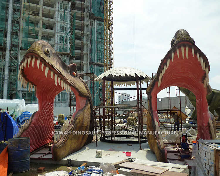 Dinosaur entrance installation