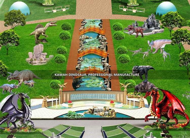 Conception de parc à thème de dinosaure