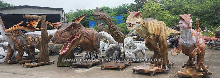 Dinossauros prontos para serem transportados para o parque Dino na Coréia (3)