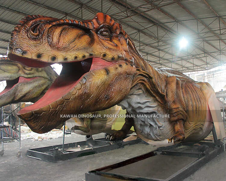 Málverk fyrir 15 metra animatronic T-Rex