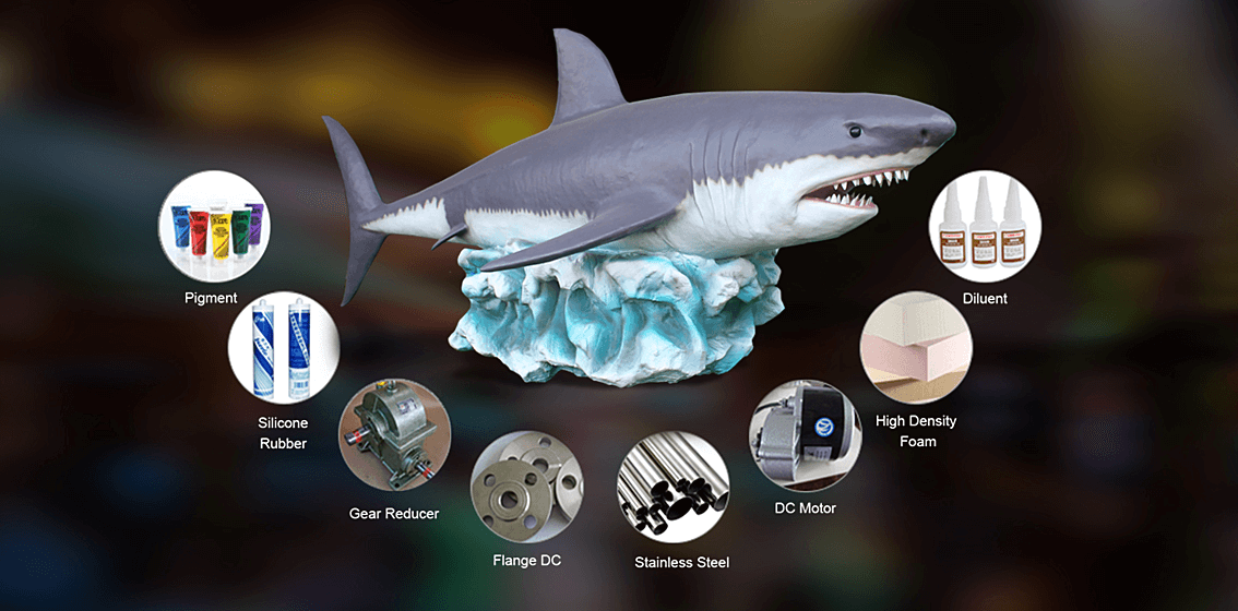 animatronic animals main material