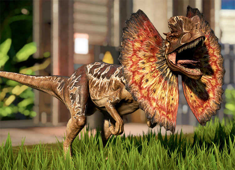 kawah dinosaur Dilophosaurus